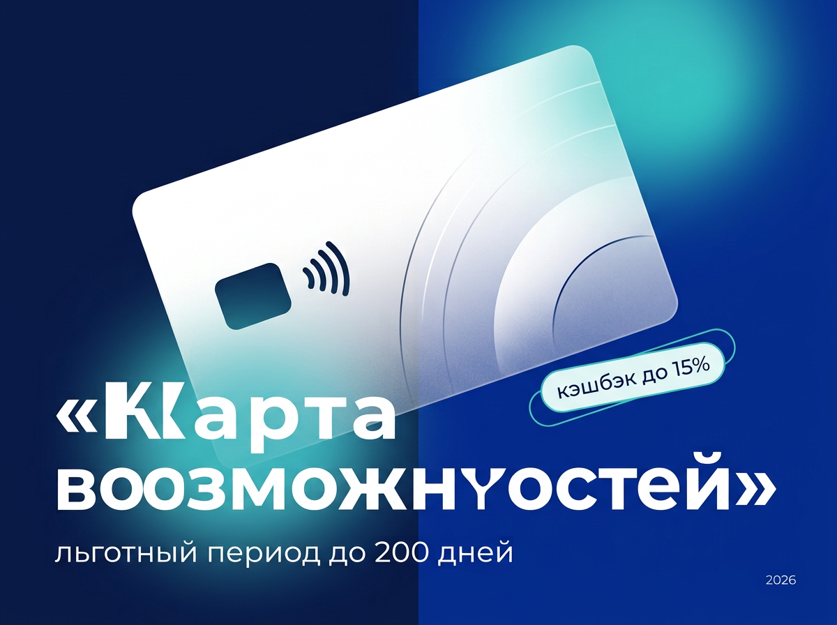 Кредитная карта ВТБ «Карта возможностей»: льготный период до 200 дней, кэшбэк до 15%